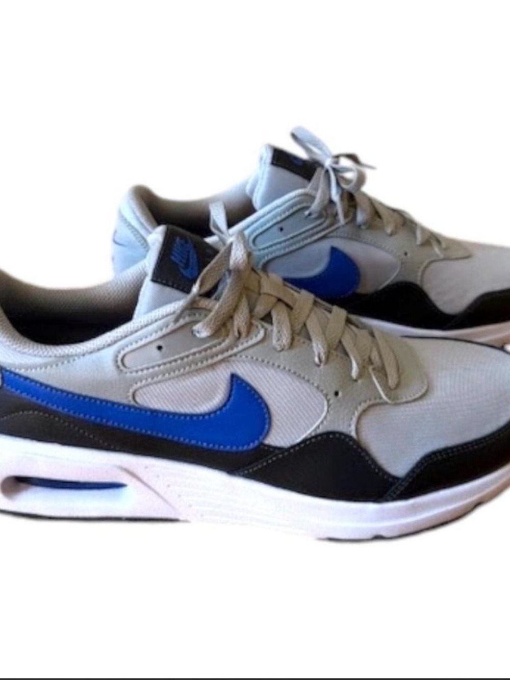 Nike Men’s Gray, Black and Blue Low-Top Sneakers